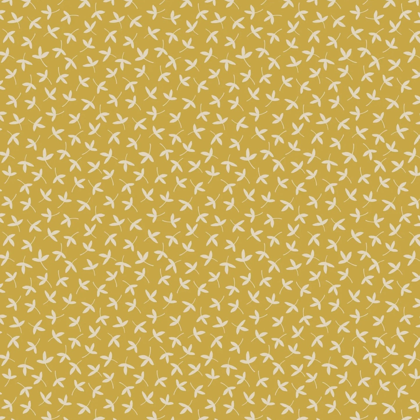 Majolica Ditzy Petal Mustard Fat Quarter (Lewis & Irene)