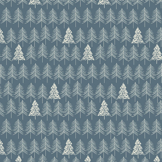 North Wind (Thread & Ink) - Fir Trees