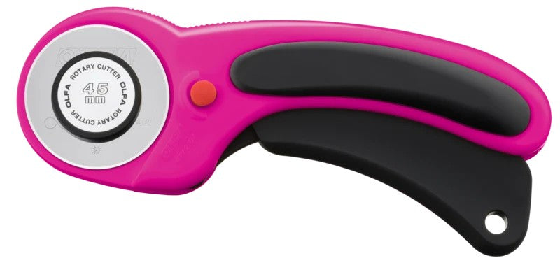 OLFA Ergonomic Handle Rotary Cutter 45mm - Magenta