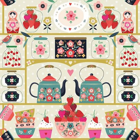 Strawberry Tea Pantry Fat Quarter (Dashwood Studio)