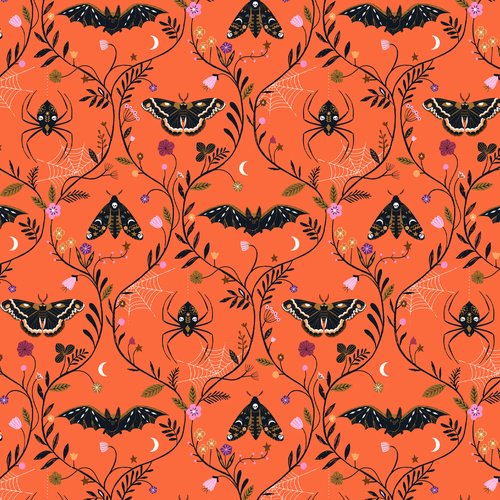 Twilight Bugs & Bats Fat Quarter (Dashwood Studio)