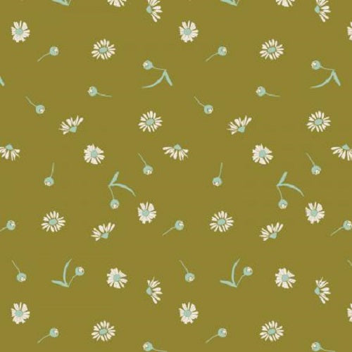 Canyon Springs Chamomile Moss Fat Quarter (Cotton + Steel)