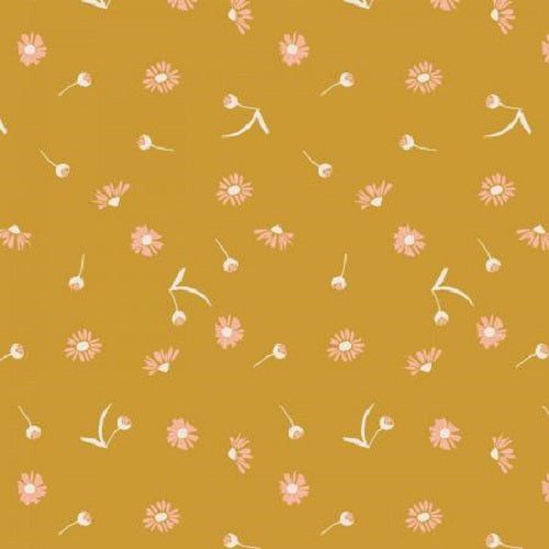 Canyon Springs Chamomile Mustard Fat Quarter (Cotton + Steel)