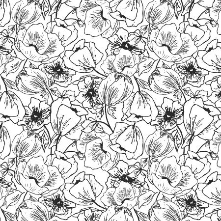 Nightfall Anemones Fat Quarter (Cotton & Steel)