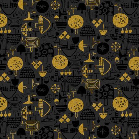 Nightfall Kinoko Ippai Fat Quarter (Cotton & Steel)