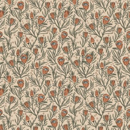 Get Out and Explore Gemma Earthy Botanics King Protea (RJR Fabrics)