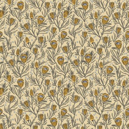 Get Out and Explore Gemma Earthy Botanics Yellow Protea (RJR Fabrics)