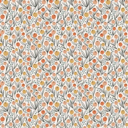Get Out and Explore Camping Flowers Sunrise Coral (RJR Fabrics)