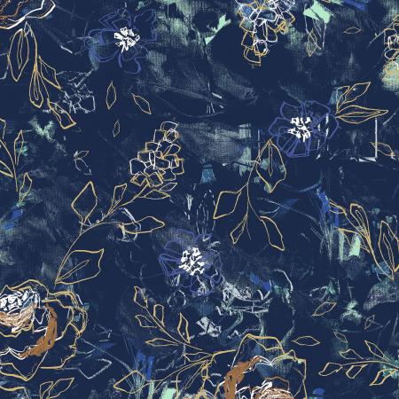 I Must Have Flowers Where Flowers Bloom Topaz Fat Quarter (RJR Fabrics)