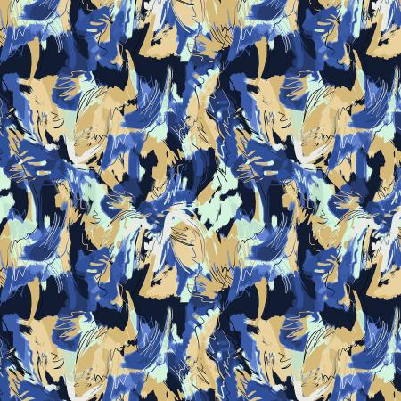 I Must Have Flowers What a Lovely Thing Blue Fat Quarter (RJR Fabrics)