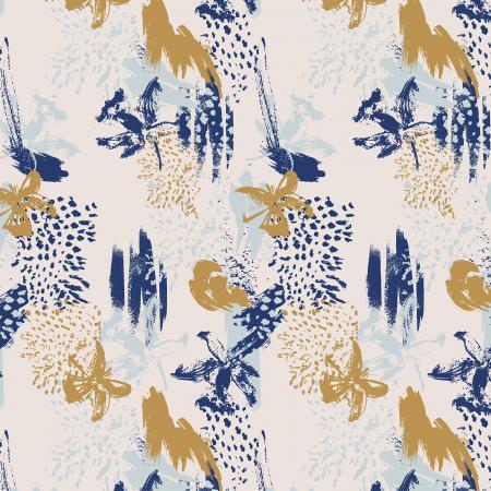 I Must Have Flowers (RJR Fabrics) - To The Flowers Brilliant Blue