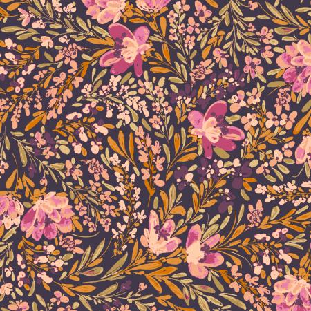 Butterflies in the Garden Flowers in the Breeze Pink Dawn Fat Quarter(RJR Fabrics)