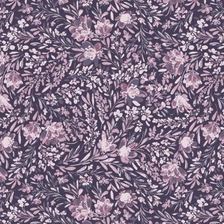 Butterflies in the Garden (RJR Fabrics) - Swaying Branches Purple Passion