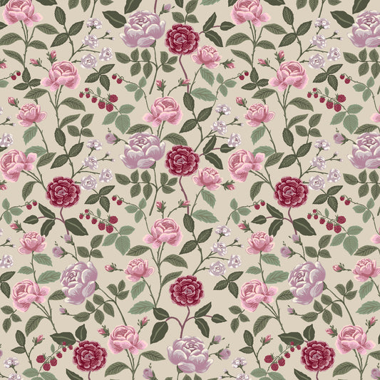 English Rose - Rifle Paper Co (Cotton & Steel) - Roses Plum