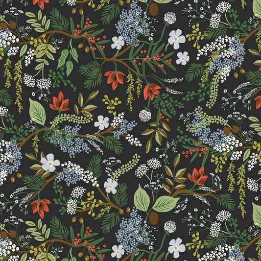 English Rose - Rifle Paper Co (Cotton & Steel) - Juniper Forest Black